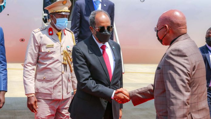 Somalia’s president arrives in Uganda for three-day visit Somalia president visits Uganda