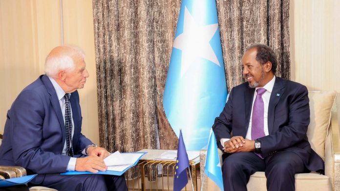 EU foreign policy chief, Somali president